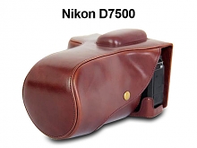 Nikon D7500 Leather Camera Case with Flash Cover