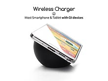 Wireless Charger w/ Display Stand - Black