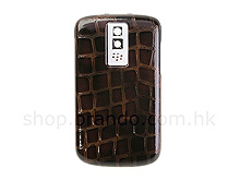 BlackBerry Bold 9000 Replacement Back Cover - Crocodile Leather Texture (Brown)
