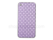 iPhone 4 Square Patterned Rear Panel - Purple