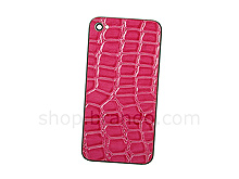 iPhone 4 Crocodile Leather Rear Panel - Pink