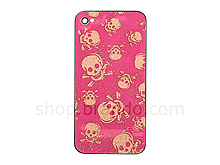 iPhone 4 Skull Rear Panel - Pink