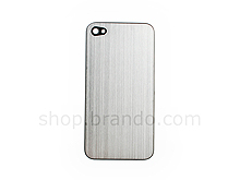 iPhone 4 Metallic PLAIN Rear Panel - Silver (Flat)