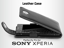 Brando Workshop Leather Case for Sony Xperia ion LT28i (Flip Top)