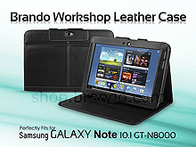 Brando Workshop Samsung Galaxy Note 10.1 GT-N8000 Leather Case (Side Open w/ magnet)