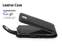 Brando Workshop Leather Case for Google Nexus 4 E960 (Flip Top)
