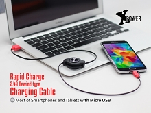 Xpower Rapid Charge 2.4A Rewind-type Charging Cable