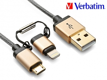 Verbatim microUSB + Lightning Sync Charging Cable