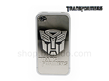 iPhone 4 Transformers - Convex Autobots SILVER-BLACK METALLIC Phone Case (Limited Edition)