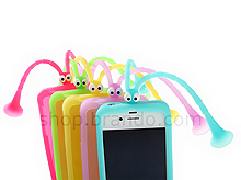 iPhone 4/4S Soft Silicone Suction Grasshopper Back Case