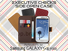Samsung Galaxy S III I9300 Executive Checks Side Open Case