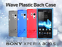 Sony Xperia acro S Wave Plastic Back Case