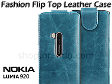 Nokia Lumia 920 Fashionable Flip Top Leather Case