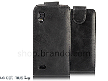 LG Optimus L9 P765 Fashionable Flip Top Leather Case