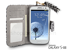 Samsung Galaxy S III I9300 Leopard Faux Fur Flip Cover Diary Case
