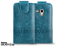 Samsung Galaxy S DUOS S7562 Fashionable Flip Top Faux Leather Case