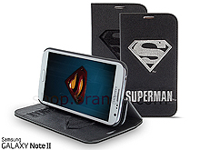 Samsung Galaxy Note II GT-N7100 DC Comics Heroes - Superman Leather Flip Case (Limited Edition)