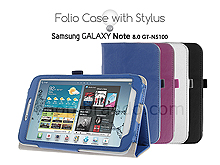 Folio Case with Stylus For Samsung Galaxy Note 8.0 GT-N5100