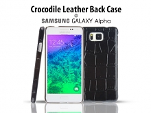 Samsung Galaxy Alpha Crocodile Leather Back Case