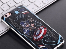 iPhone 7 Plus Captain America Electroplating Color Carving Case