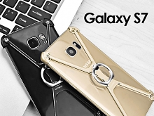 Samsung Galaxy S7 Metal X Bumper Case with Finger Ring