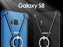 Samsung Galaxy S8 Metal X Bumper Case with Finger Ring