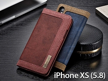 iPhone XS (5.8) Jeans Leather Wallet Case