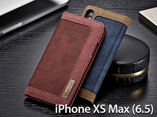 iPhone XS Max (6.5) Jeans Leather Wallet Case