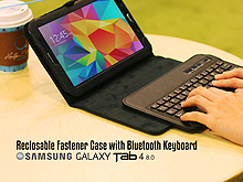 Samsung Galaxy Tab 4 8.0 Reclosable Fastener Case with Bluetooth Keyboard