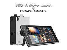 Power Jacket for Huawei Ascend P6 - 3800mAh