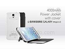 Power Jacket with cover For Samsung Galaxy Mega 6.3 - 4000mAh