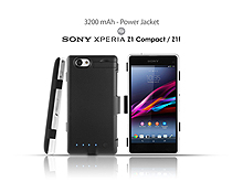 Power Jacket For Sony Xperia Z1 compact / Z1f - 3200mAh