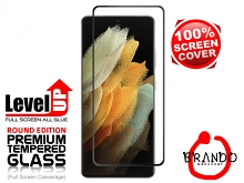 Brando Workshop Full Screen Coverage Curved Glass Protector (Samsung Galaxy S21 Ultra 5G) - Black