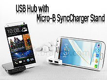USB Hub with Micro-B SyncCharger Stand