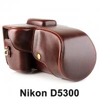 Nikon D5300 Leather Camera Case with Flash Cover