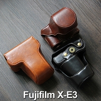 Fujifilm X-E3 Premium Protective Leather Case with Leather Strap
