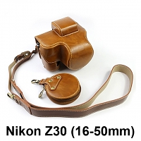 Nikon Z30 (16-50mm) Premium Leather Case with Leather Strap