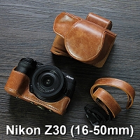 Nikon Z30 (16-50mm) Leather Case with Leather Strap