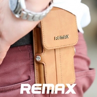 REMAX Outdoor Pedestrian Leather Waist Case Bag