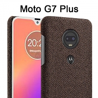 Motorola Moto G7 Plus Fabric Canvas Back Case