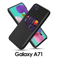 Samsung Galaxy A71 Two-Tone Leather Case with Card Holder