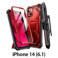 i-Blason Armorbox Case (Metallic Red) for iPhone 14 (6.1)