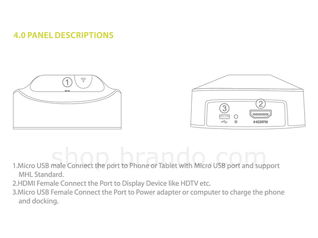 MHL to HDMI Docking Station for Samsung Galaxy Note