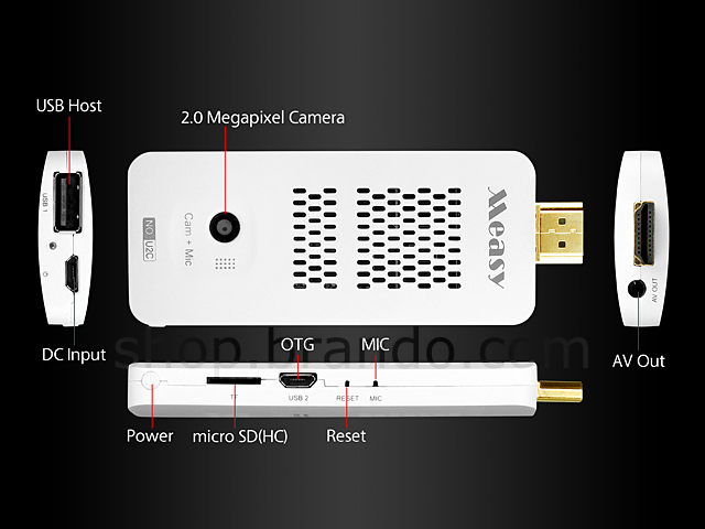 Measy U2C Dual-Core Bluetooth Android Thumb PC with Camera