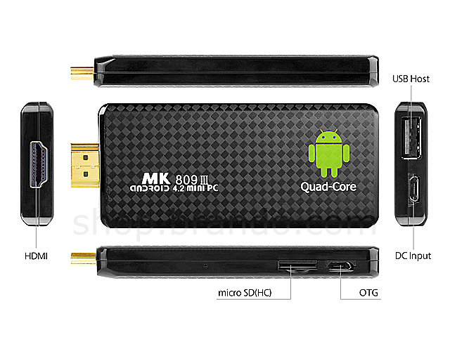 MK809 III Quad-Core Bluetooth Android Thumb PC
