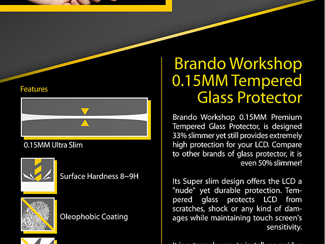 Brando Workshop 0.15mm Premium Tempered Glass Protector (iPhone SE)