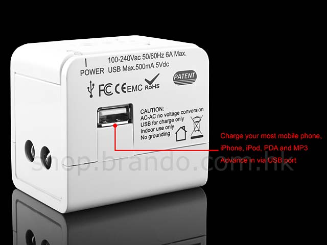 Universal Travel Adapter with USB AC Charger