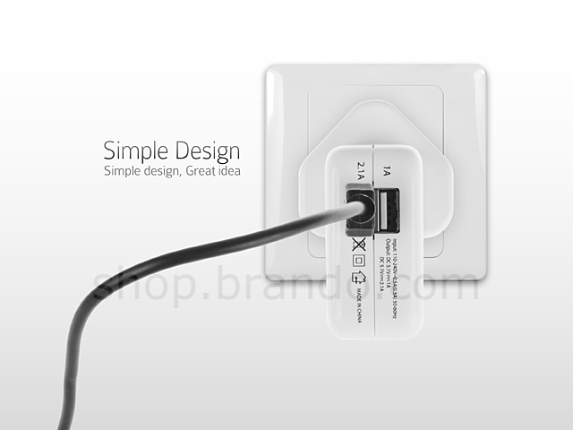 Two-Port USB Charger with LED charging display