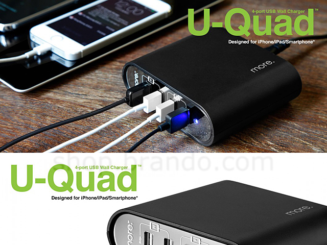 more. U-Quad 4-port USB Wall Charger