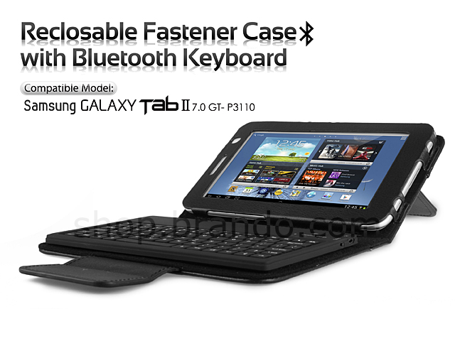 Samsung Galaxy Tab 2 7.0 GT- P3110 Reclosable Fastener Case with Bluetooth Keyboard